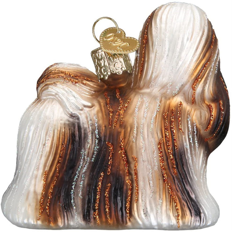 Ornement en verre soufflé pour arbre de Noël de l'Ancien Monde, Shih Tzu