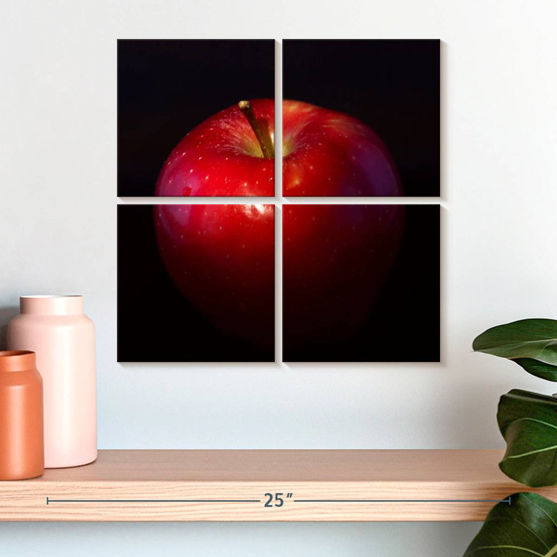 Shiny Red Apple, 18" H x 18" W