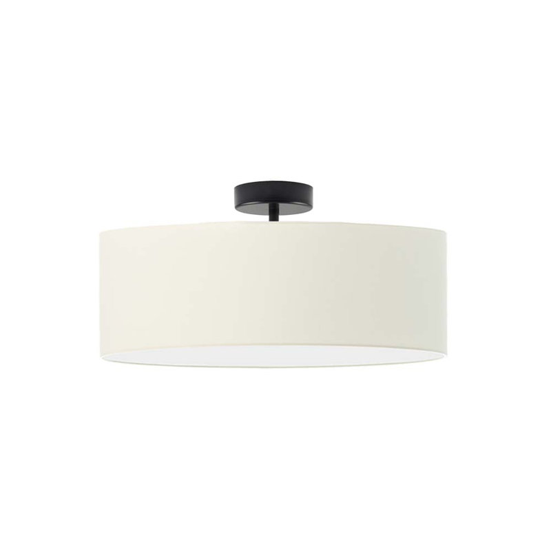 Audriona Semi Flush Mount, Brushed Steel, 30cm H x 50cm W x 50cm D, Navy Blue