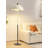 Cream-Style Acrylic & Wrought Iron Floor Lamp