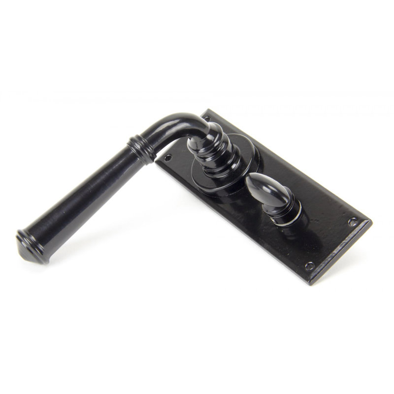 Regency Bathroom Door Handle Kit, Black