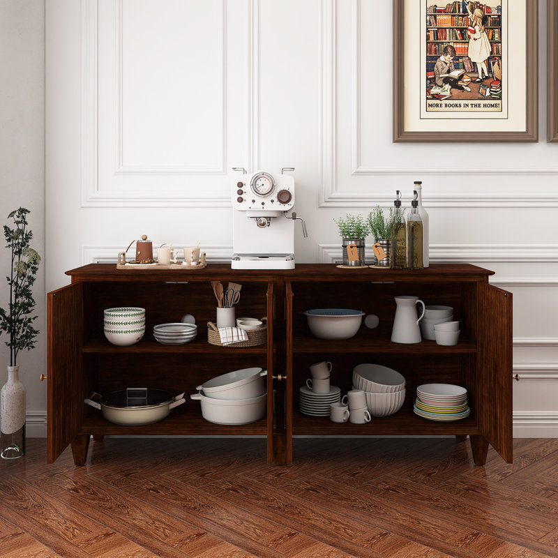 Buffet avec rangement Mid-Century, Noyer