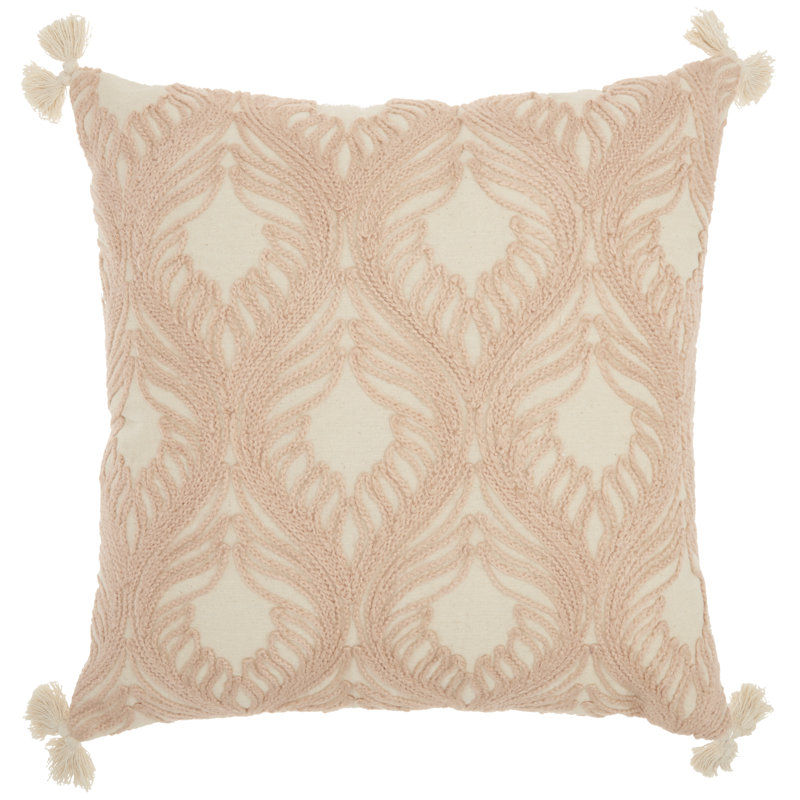 Housse de coussin carré et insert, Rosé