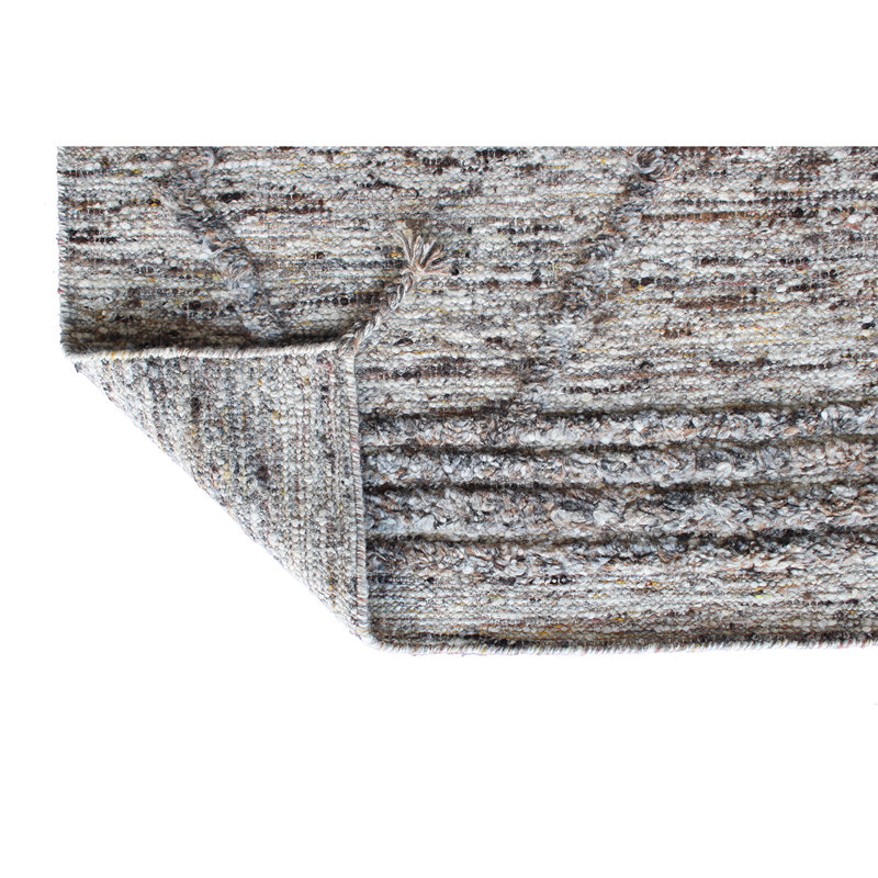 Moroccan Hand Woven Cotton and Wool Area Rug, Rectangle 9' x 12'