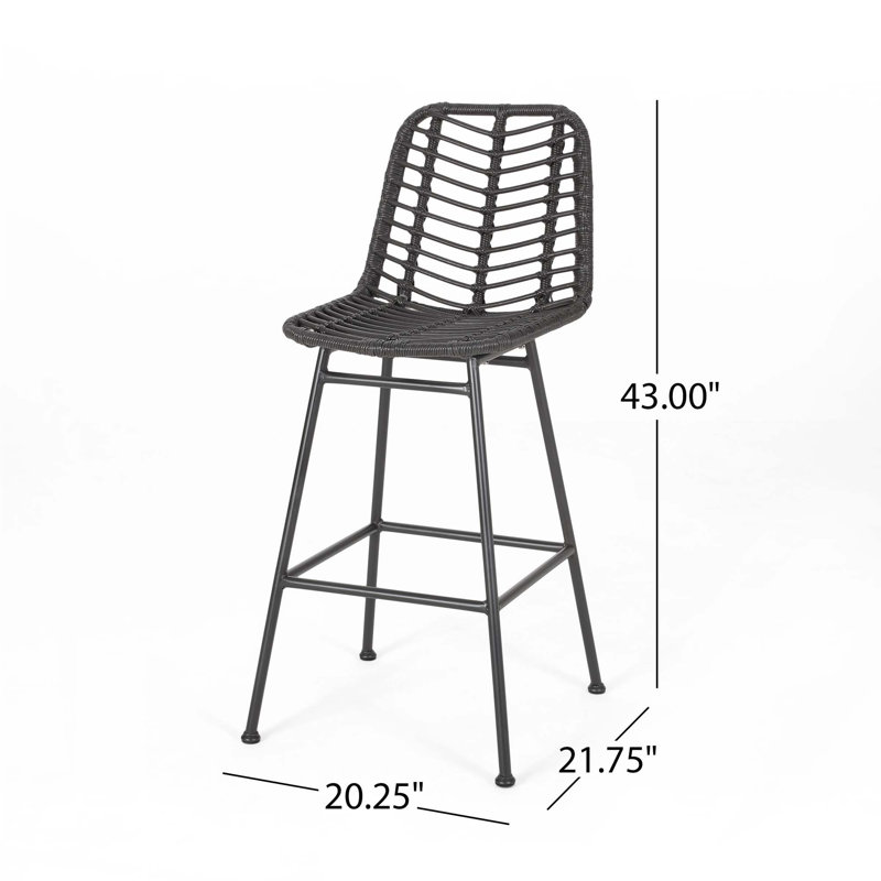 Ensemble de 2 tabourets d'extérieur Sawtelle