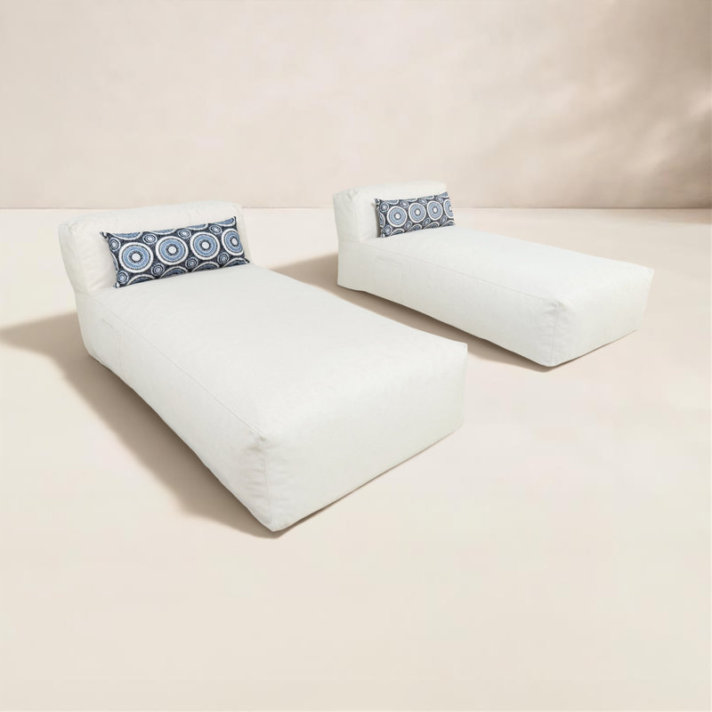 Chaise longue d'extérieur Francisco Bean Bag (ensemble de 2)