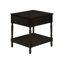 Table d'appoint traditionnelle pour le salon avec 2 niveaux de conception et une finition de rangement spacieuse en noyer