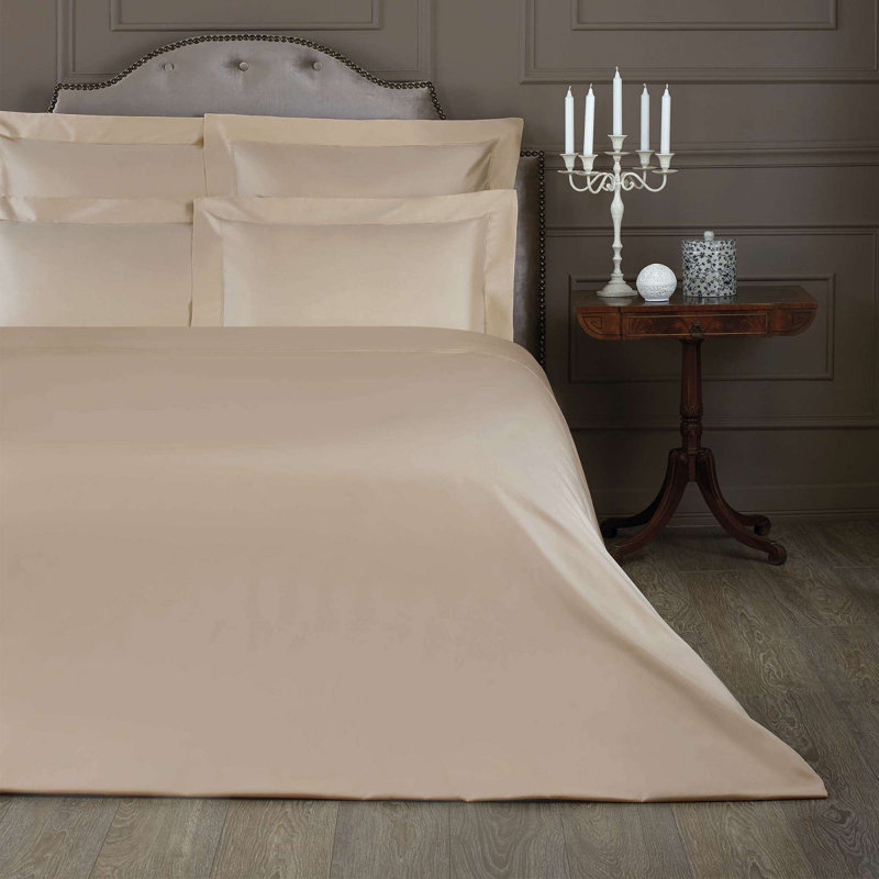 Rhapsody 100% Cotton Fitted Sheet, King, Creamy Ecru