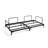 85" Modern Industrial Corduroy Sleeper Sofa, 2 Seater Loveseat with Removable Armrests, Sturdy Iron Frame & High-Density Sponge, Comfy Couch for Living Room Bedroom Small Space, Black-1498486354