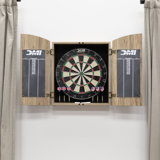 DMI Sports Bristle Dartboard And Cabinet Set (Darts Included)