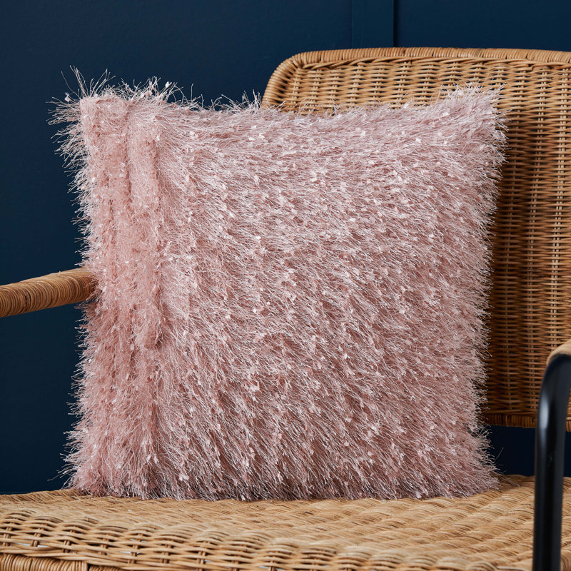 Borkoski Square Throw Cushion, Blush