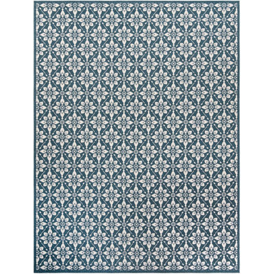 Tapis d'extérieur noir / bleu Aucun