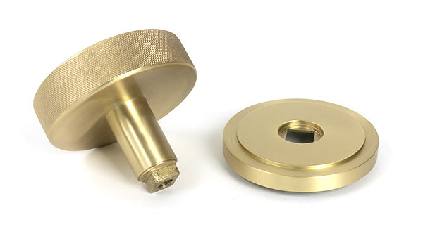 Brompton Single Dummy Door Knob, Satin Brass