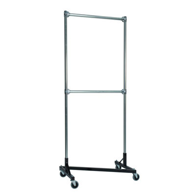36'' Metal Rolling Industrial Pipe Clothing Rack