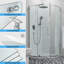 Porte de douche pivotante en verre trempé l 34 po x H 72 po-92618928