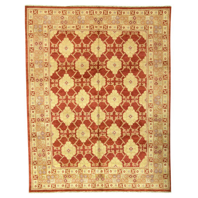 Handmade Silk and Wool Area Rug