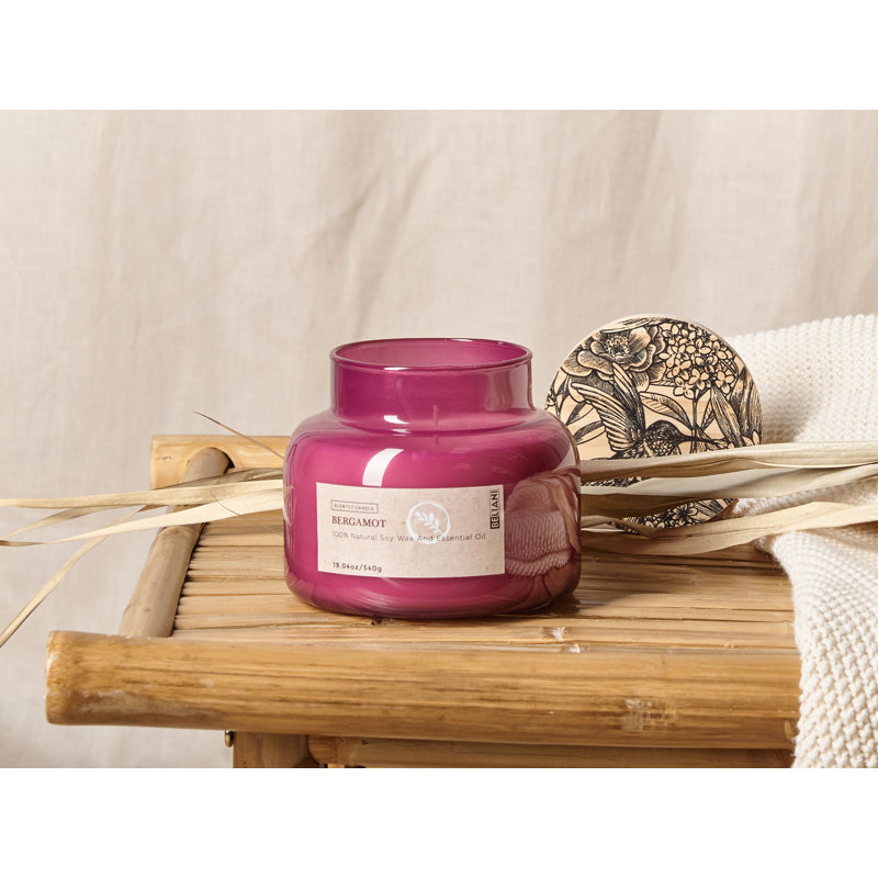 Scented Jar Candle, Purple, Floral/Plant