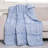 Greenland Home Fashions Helena Ruffle Blue Throw – 50" x 60" Ultra-Soft Microfiber & Cotton Reversible Blanket
