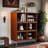 Brown Solid Wood Versatile Storage Bookcase
