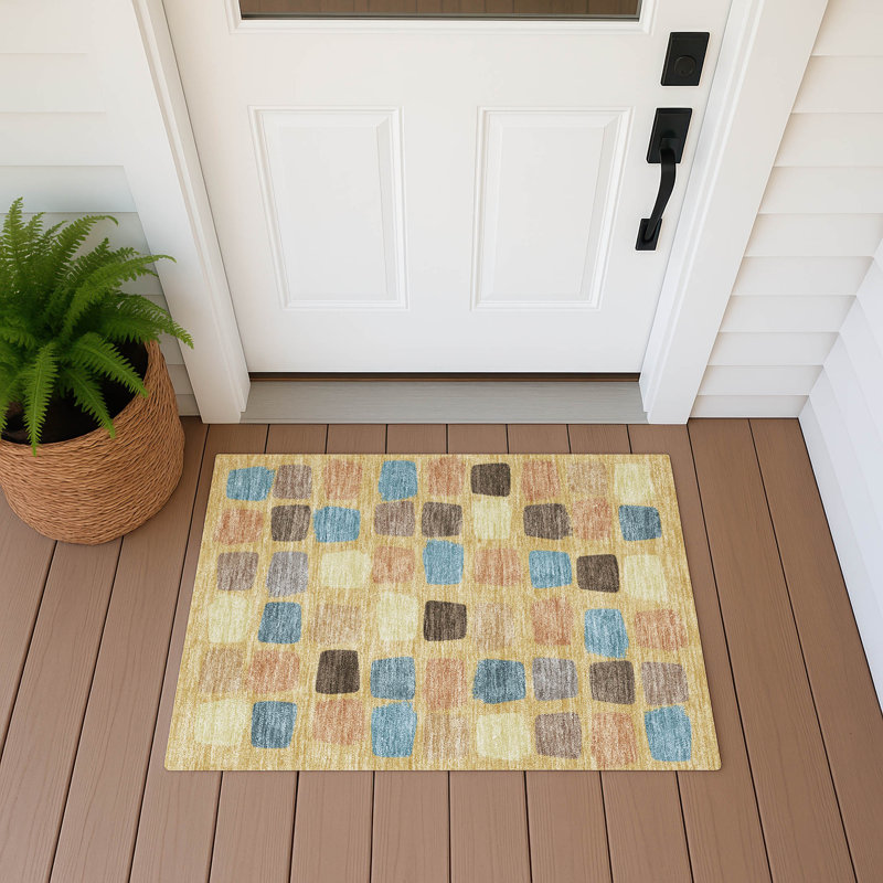 Tapis intérieur / extérieur lavable à la machine Chantille ACN2501, Gold, 1'8" x 2'6"