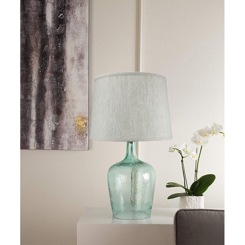 Lampe de table en verre, Crème