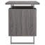 Bureau d'ordinateur rectangulaire gris patiné avec options de rangement fonctionnelles 2 bureau dans une armoire et classeur pour une installation efficace