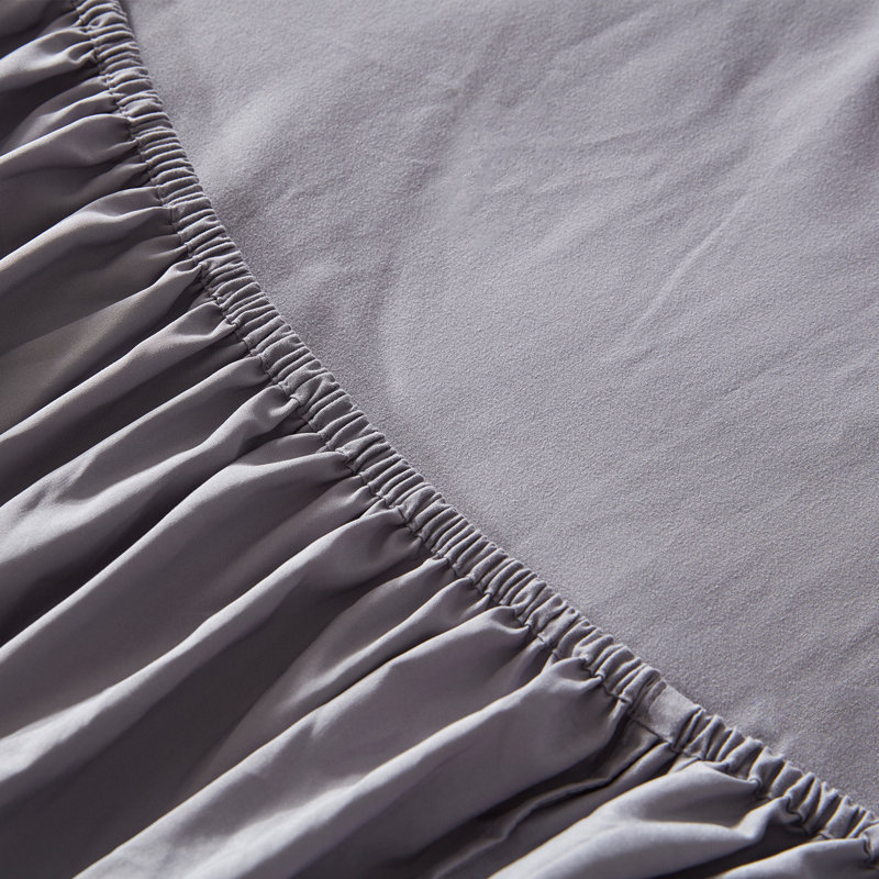  Ensemble de draps en microfibre à température régulée, Ensemble de draps pour lit double + drap-housse + , Gris goéland