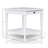 White Finished End Table With Storage Drawer