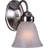 Bienville 1-Light Indoor Brushed Nickel Wall Mount Sconce with Alabaster Glass Bell Shade-175923689