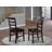 Parfait Dinette Chairs - Ladder Back Solid Wood Seat Dining Chairs, Set of 2, Cappuccino
