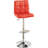 BAR STOOL In Red, Chrome
