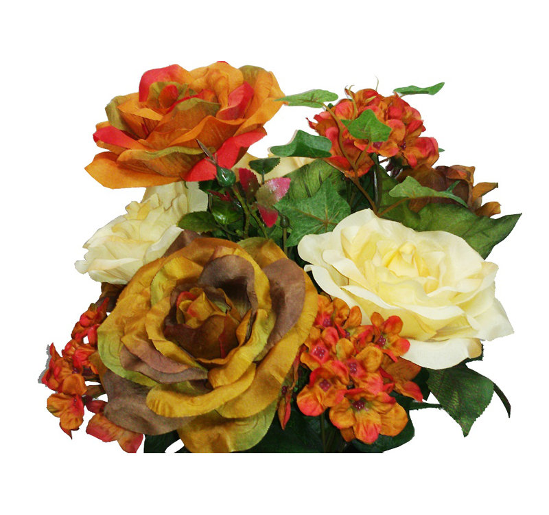 Arrangement de fleurs mixtes, Caramel / beige