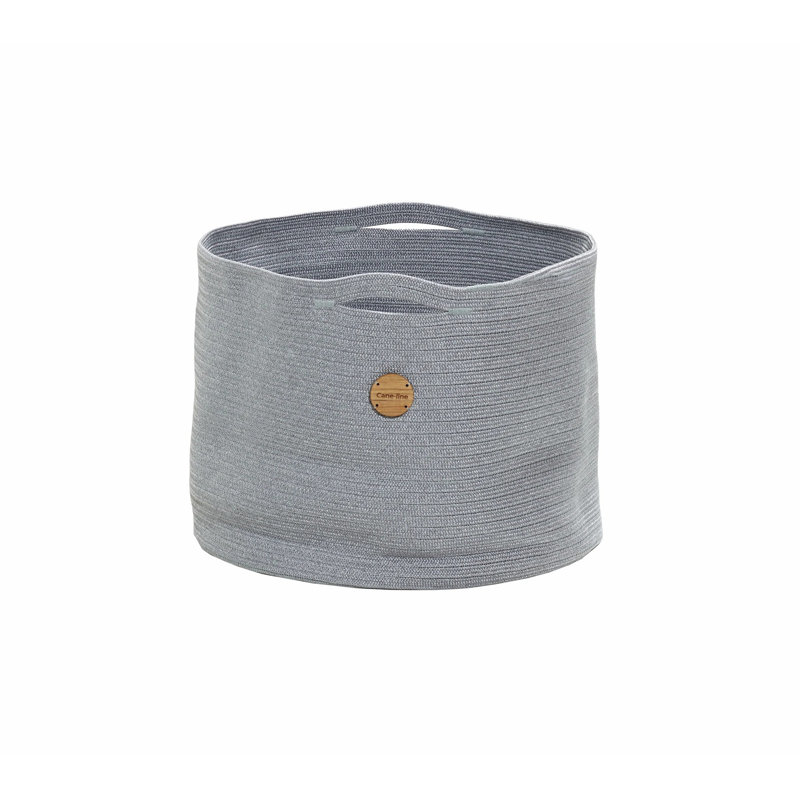 Soft Rope Basket, 9.1" H x 15.8" W x 15.8" D, Light Gray
