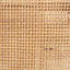 Tabouret de comptoir Mid-Century moderne en noyer brun acajou et rotin naturel