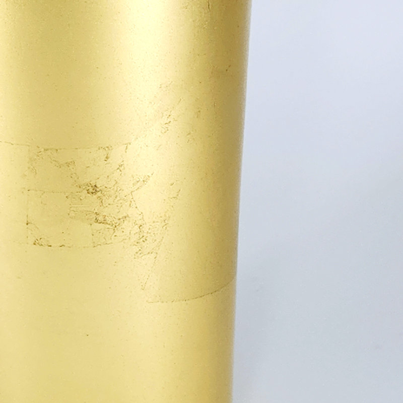 Vase conique en verre doré IRIS, Hauteur totale - 19,75 po, Doré