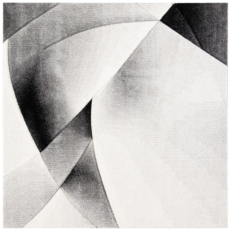 Vilica Performance Abstract Rug, Square 5'3"