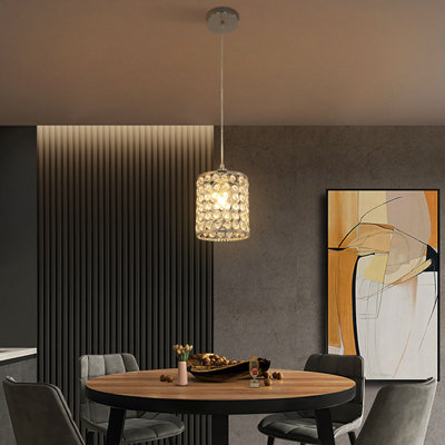 Luminaire suspendu en cristal 6,29 x 7 po
