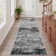 Vintage Distressed Dark Gray Non-Slip Washable Area Rug