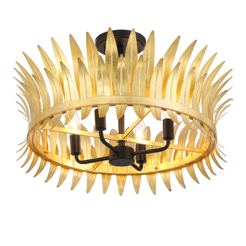 Hend Flush Mount in True Gold, True Gold