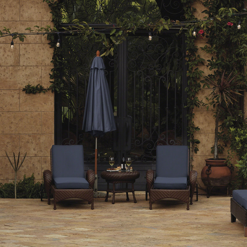 Pina Outdoor Dining Chair Cushion Cover, 5" H x 23" W x 23" D, Indigo Blue