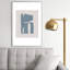 Mid Century Blue II, encadré sur papier-194408480-194408481