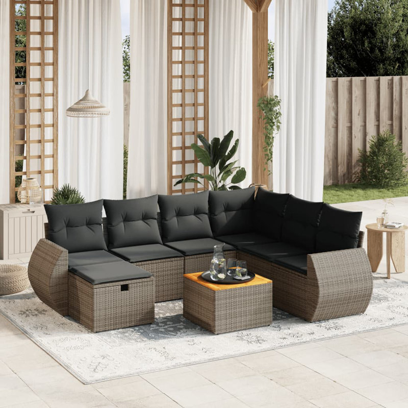 Vidaxl Garden Sofa Set, Dark