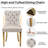 Rectangle Tempered Glass Dining Table Set with Tufted Bench, Luxury Dining Table with Tufted Velvet Dining Chair for Dining Room-913146703-913146702-913146674