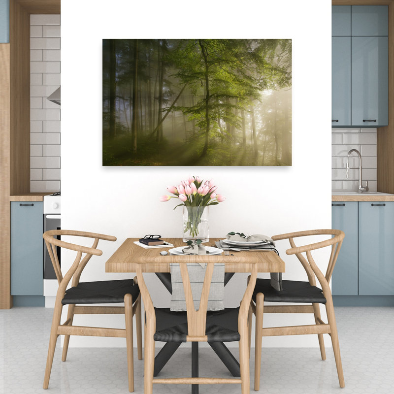 Forêt brumeuse, onirique, éthérée, paisible, impression d'art mural nature, H 32 po x l 48 po