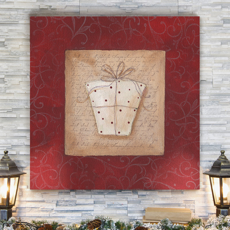 «Polkadot Présent», reproduction d'art, H 24 po x l 24 po x P 1,5 po, Toile tendue