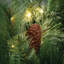 Artificial 9' LED Mixed Pine Christmas Garland with Pinecones, Green