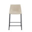 Ensemble de 2 tabourets de comptoir de style rétro de 24 pouces en simili cuir avec pieds et repose-pieds en métal pour îlot de cuisine, café, pub et bar