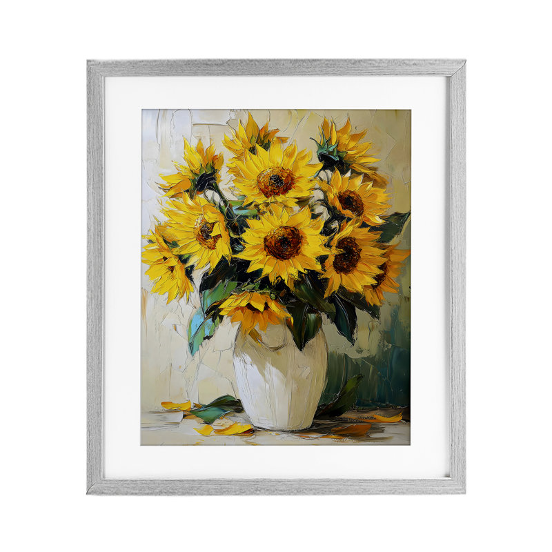 «Sunshine In A Vase», reproduction encadrée sous verre, design par LSR Creative Studio, H 16 po x l 13 po