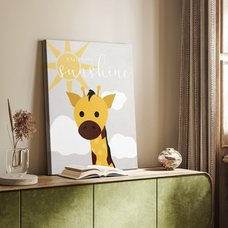 Girafe Sunshine - galerie Cavas sur mesure, H 18 po x l 12 po