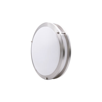 12 Inch LED Flush Mount Ceiling Light, 20W Dimmable LED Ceiling Light Fixture, 3000K Warm White & Brush Nickel, Modern Round Ceiling Chandelier for Living Room, Bedroom